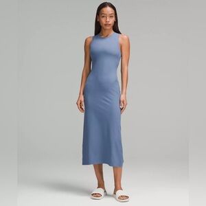 Lululemon All Aligned Ribbed MIDI Dress - Oasis Blue